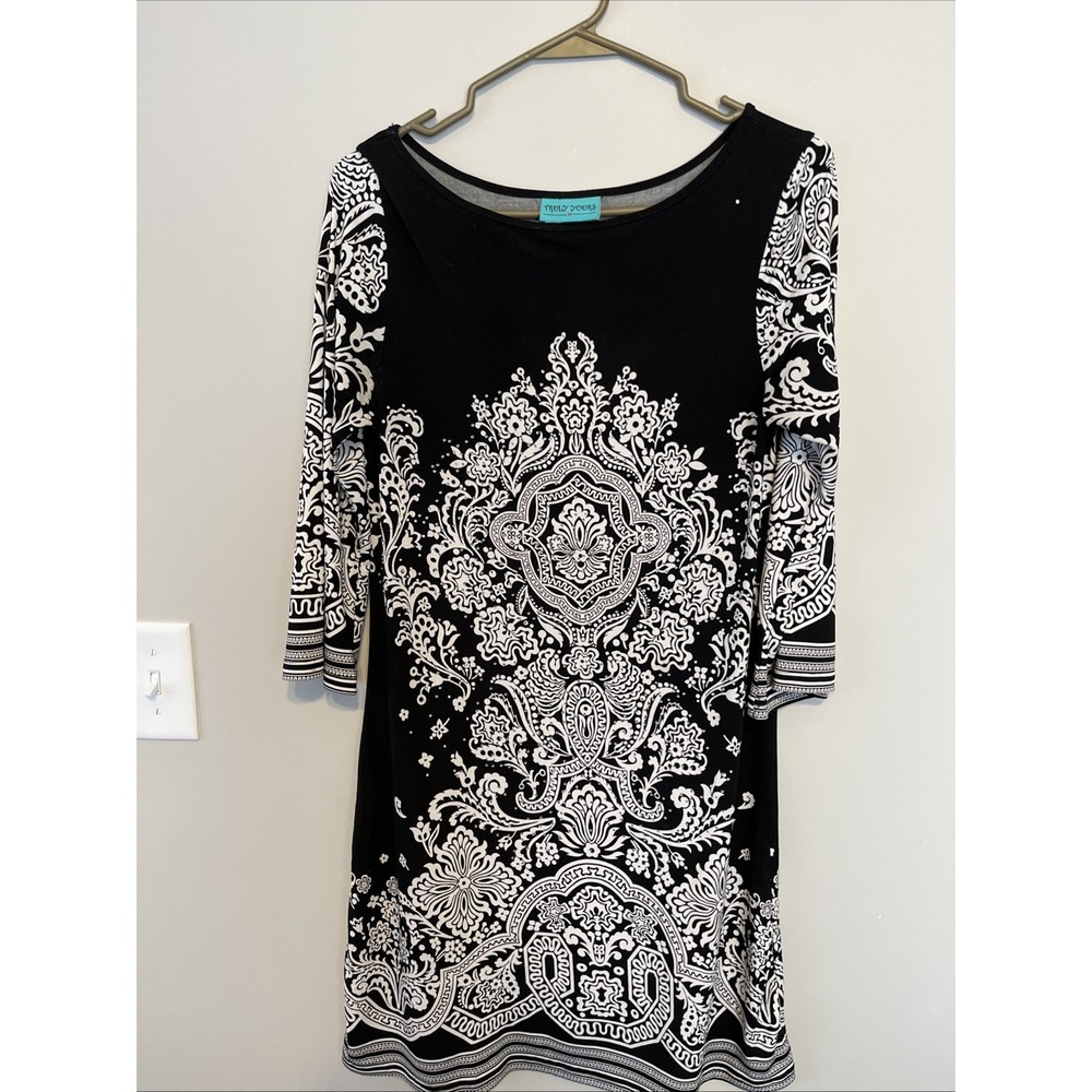 Truly Yours Sport Sparkly Black Midi Dress Medium - Picture 1 of 7